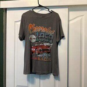 Aeropostale Gray Chevrolet Logo Graphic Tee
